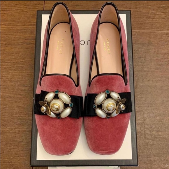 gucci pearl loafer